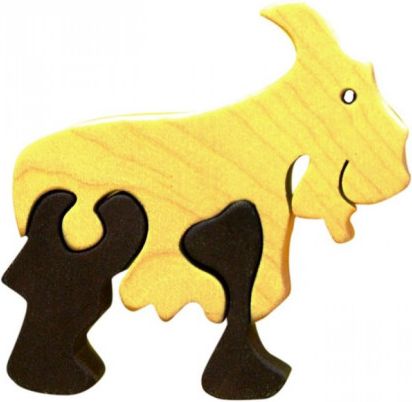FAUNA Dřevěné puzzle Kozel malý - obrázek 1