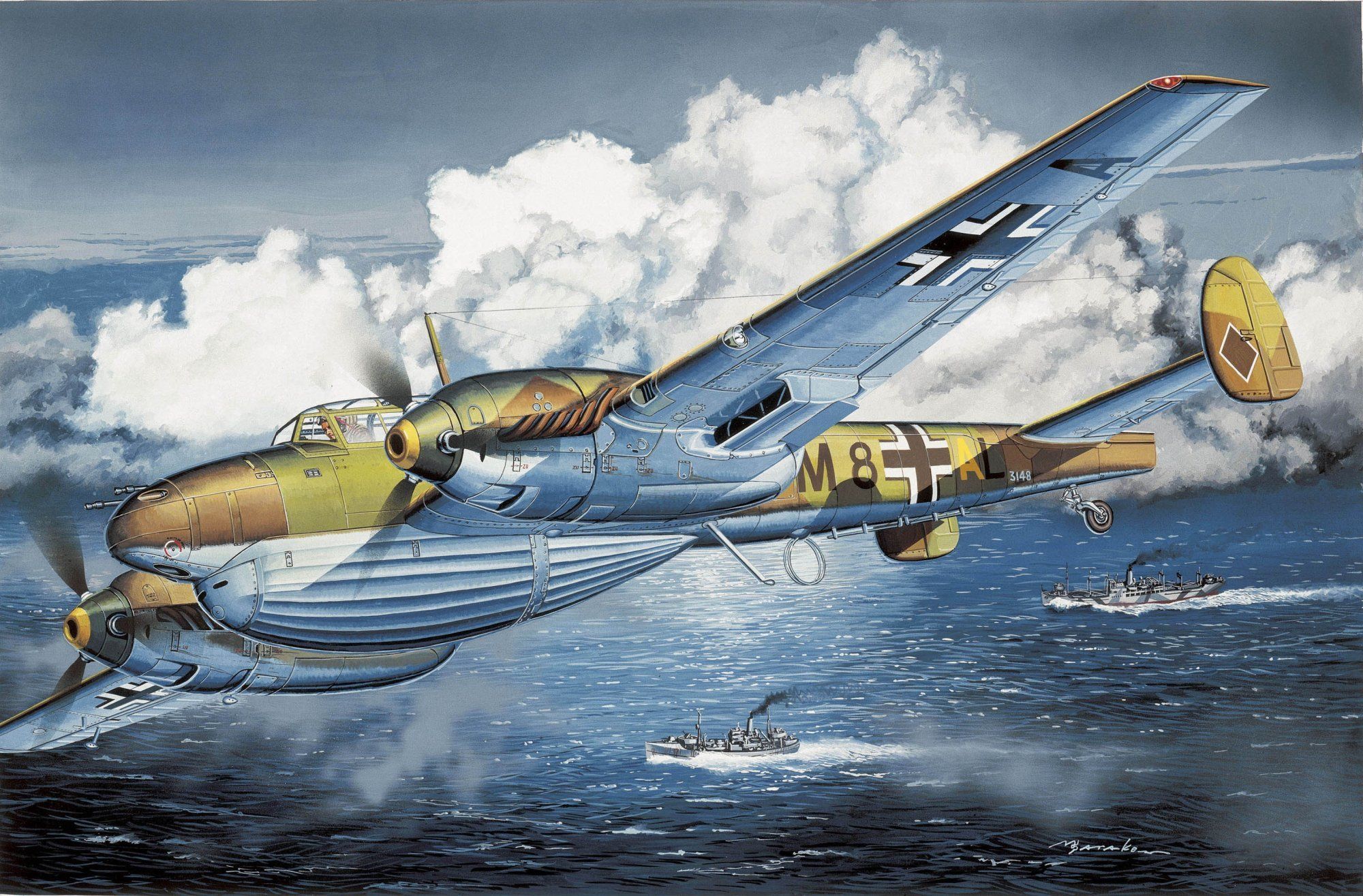 DRAGON Model Kit letadlo 3207 - Bf110D-1/R1 "DACKELBAUCH" (WING TECH) (1:32) - obrázek 1