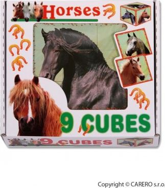 Skládací obrázkové kostky Horses, Dle obrázku - obrázek 1