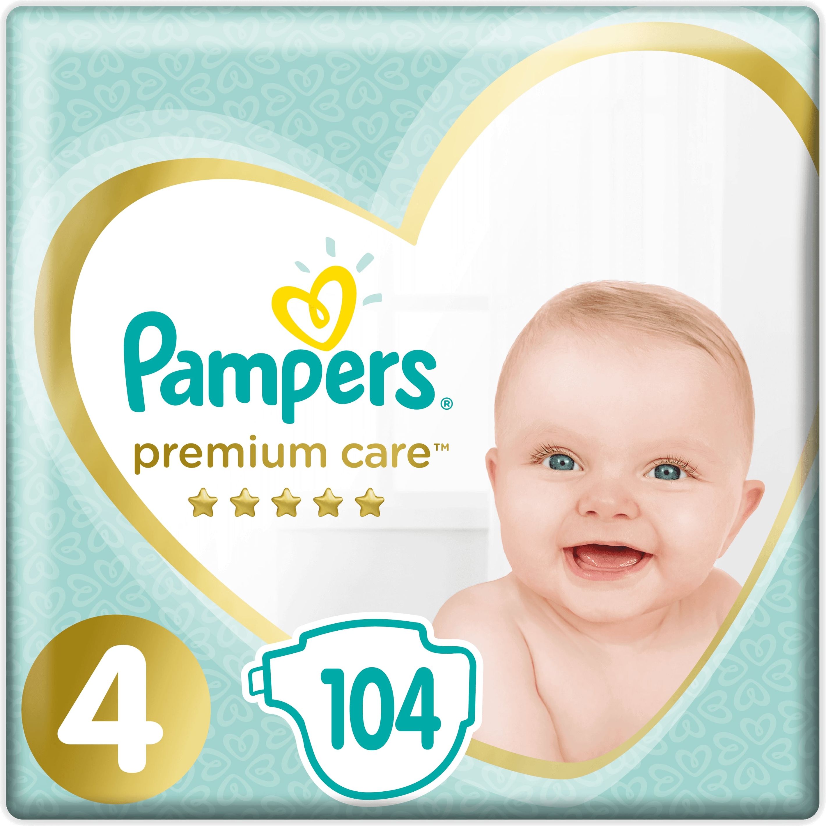 PAMPERS Premium Care 4 MAXI 104ks (9-14 kg) MEGA Box - jednorázové pleny - obrázek 1