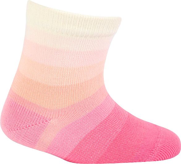 Kojenecké ponožky WOLA PROUŽKY růžové Velikost: 12-14 - obrázek 1