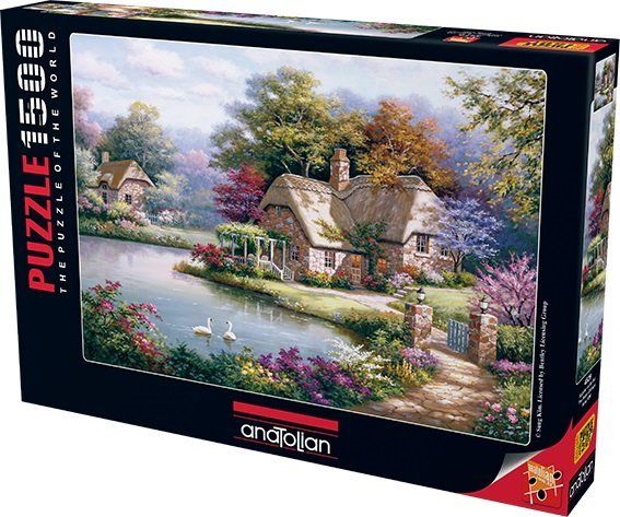 ANATOLIAN Puzzle Chaloupka s labutěmi 1500 dílků - obrázek 2