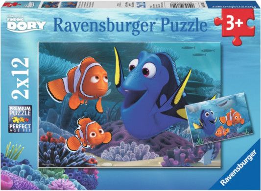 RAVENSBURGER Puzzle Hledá se Dory 2x12 dílků - obrázek 1