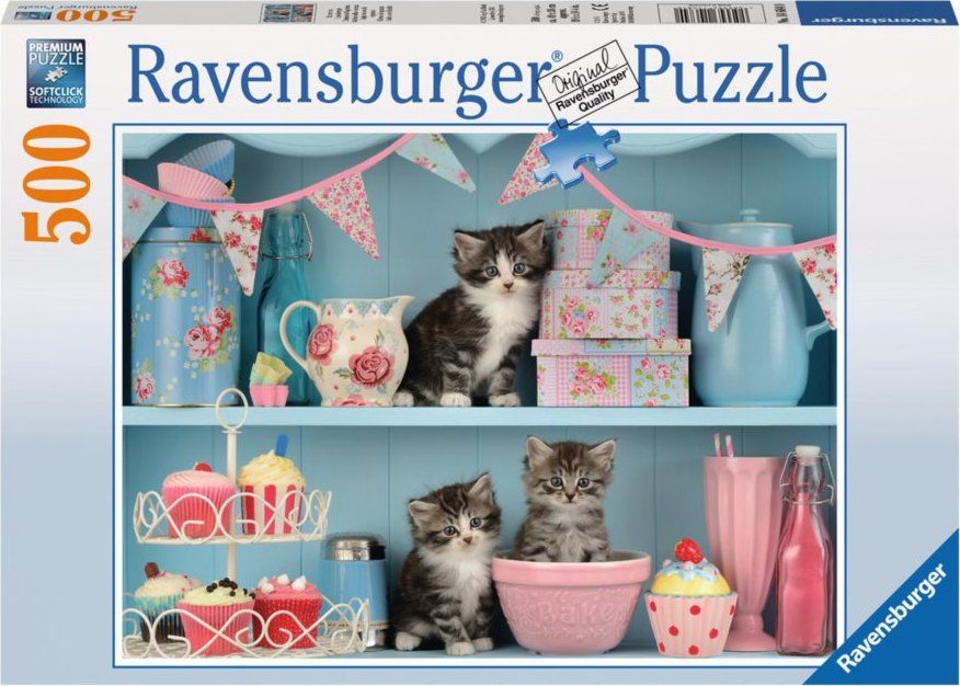 RAVENSBURGER Puzzle Koťata a dortíky 500 dílků - obrázek 2