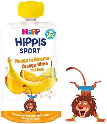 HiPP BIO Sport Banán-Pomer.-Hruška-Mango-Rýže 120g - obrázek 1