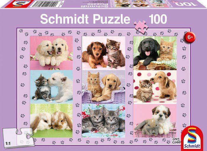 SCHMIDT Puzzle Moji zvířecí přátelé 100 dílků - obrázek 2