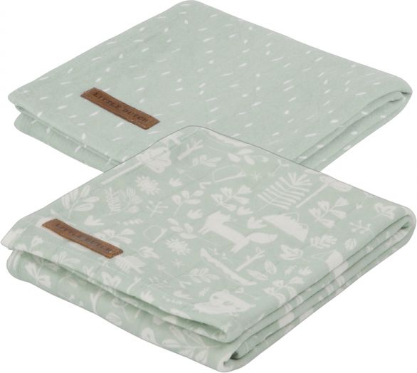 Little Dutch Pleny swaddle 70x70 adventure mint 2ks - obrázek 1