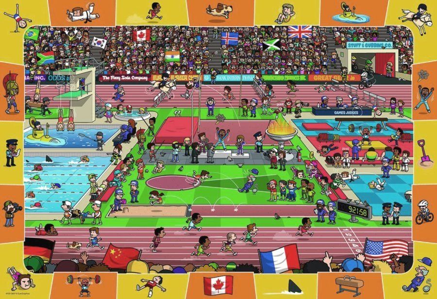 EUROGRAPHICS Puzzle Olympijské hry 100 dílků - obrázek 1