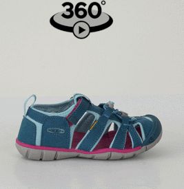 Keen Dětské sandály SEACAMP II CNX JR, deep lagoon/bright pink tyrkysová 35 - obrázek 2