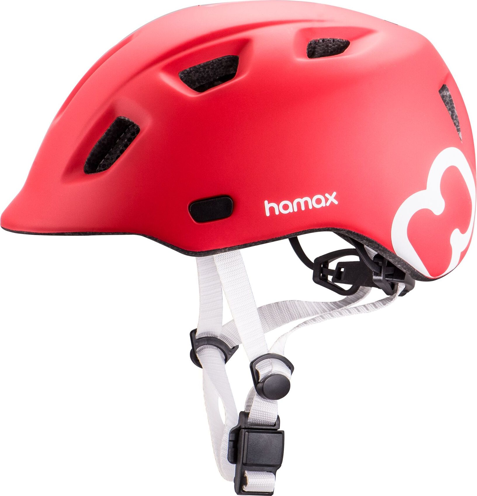 HAMAX Thundercap cyklohelma 47-52 - červená / stříbrné pásky - obrázek 1