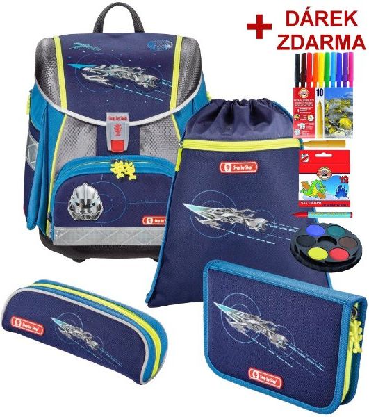 Školní aktovka Vesmírný pirát TOUCH2 4-dílný set Hama Step by Step - obrázek 1