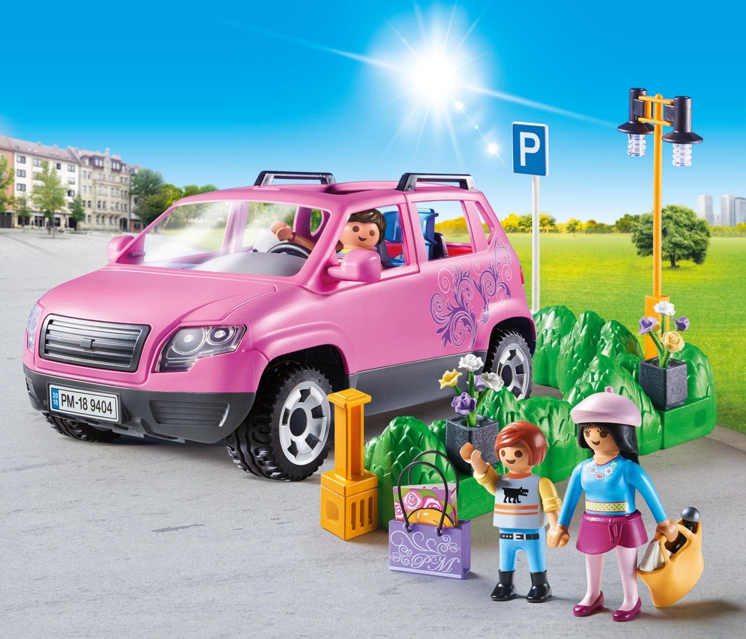 PLAYMOBIL Rodinné auto s parkovacím místem 9404 - obrázek 2