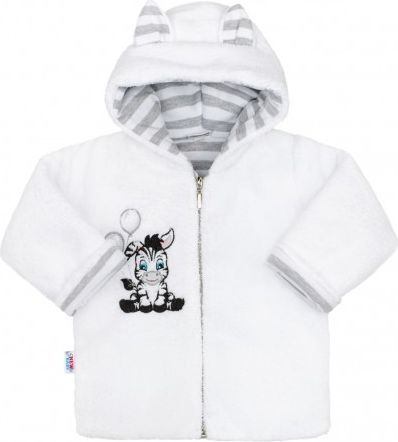 Luxusní dětský zimní kabátek s kapucí New Baby Zebra, Bílá, 62 (3-6m) - obrázek 1