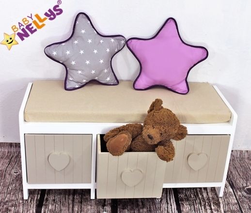 Baby Nellys Dekorační oboustranný polštářek - Hvězdička, vzor č. 3 - obrázek 1