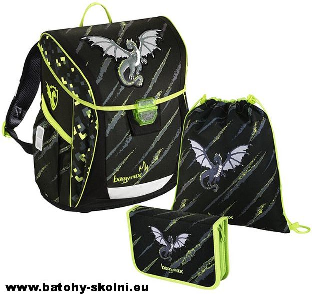 Školní aktovka Drak 3 dílný set Fabby Baggymax - Doprava Zdarma - obrázek 2