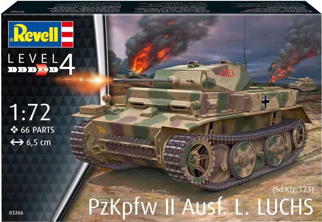 REVELL Plastic ModelKit tank 03266 - PzKpfw II Ausf.L LUCHS (Sd.Kfz.123) (1:72) - obrázek 3