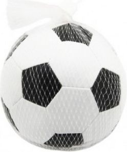 Míč fotbal měkký 12cm v síťce - obrázek 1