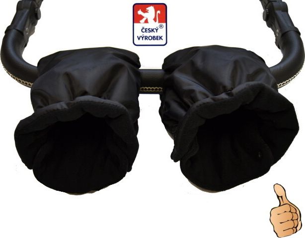 Zimní rukávník na kočárek, Dětský svět, boxerky černočerné - obrázek 4