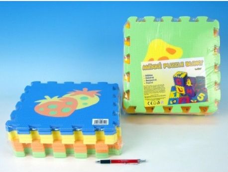 Pěnové puzzle Ovoce 30x30cm asst 2 druhy 10ks v sáčku - obrázek 1