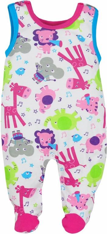 Kojenecké dupačky Bobas Fashion Zoo růžové Růžová 74 (6-9m) - obrázek 1