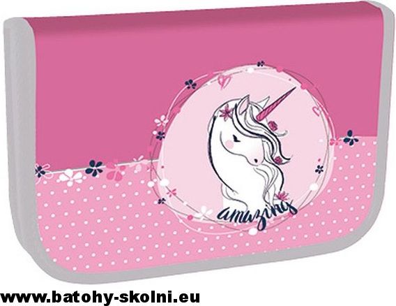 Školní jednopatrový penál Stil pouzdro Jednorožec Unicorn - obrázek 1