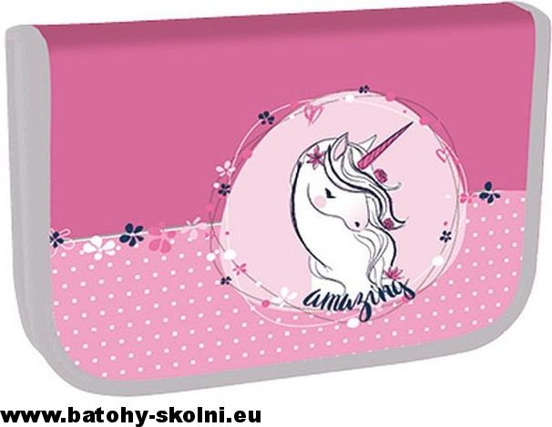 Školní jednopatrový penál Stil pouzdro Jednorožec Unicorn - obrázek 2