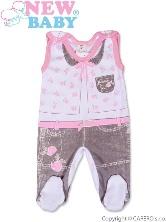 Kojenecké dupačky vel. 56 New Baby Jeans růžové - obrázek 1