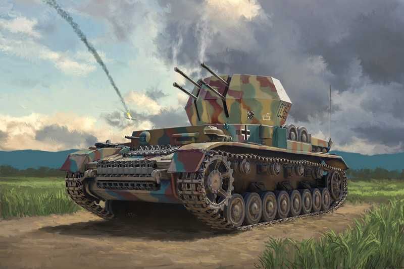 ITALERI Model Kit military 7074 - Flakpanzer IV Wirbelwind (1:72) - obrázek 5