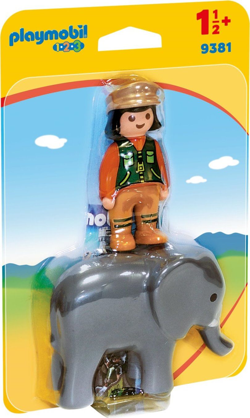 PLAYMOBIL Ošetřovatel zvířat se slonem (1.2.3) 9381 - obrázek 1