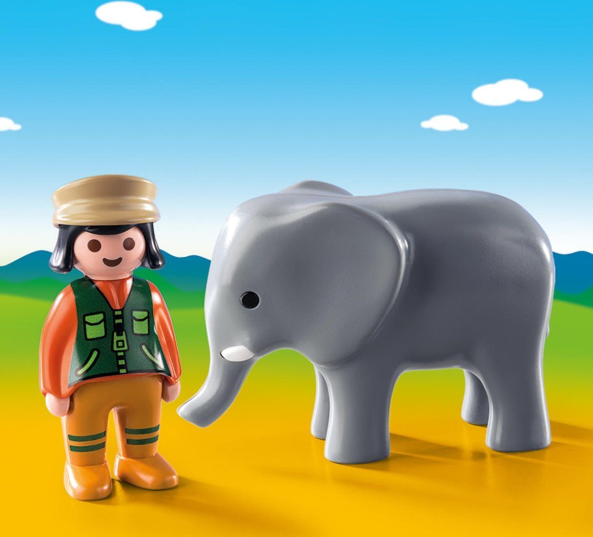 PLAYMOBIL Ošetřovatel zvířat se slonem (1.2.3) 9381 - obrázek 2