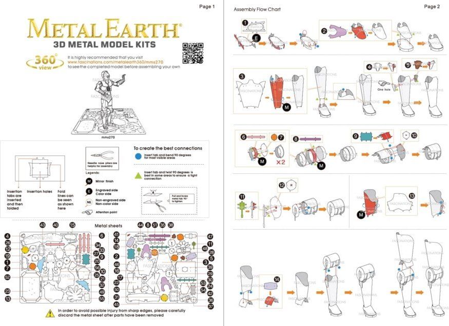 METAL EARTH 3D puzzle Star Wars: C-3PO (zlatý) - obrázek 3