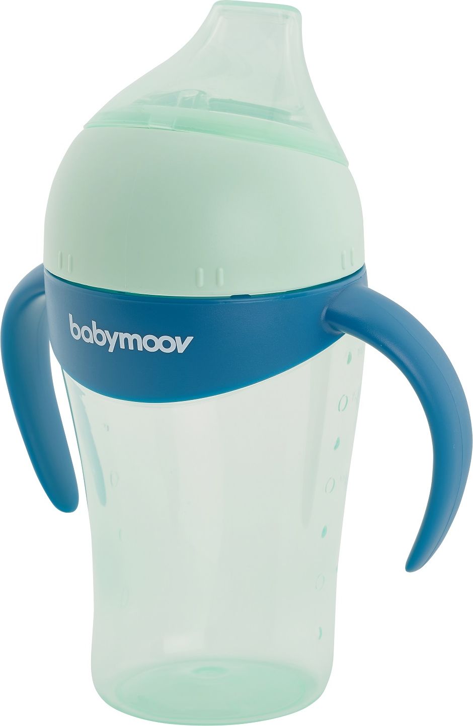 BABYMOOV Nekapající hrníček s úchyty 180ml Azur - obrázek 2