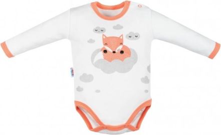 Kojenecké body s dlouhým rukávem New Baby Liška lososová, Růžová, 56 (0-3m) - obrázek 1