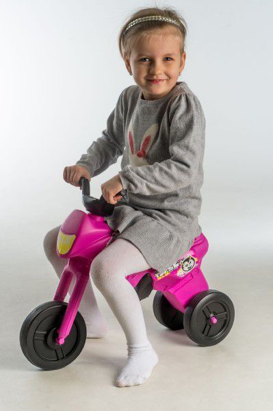 Enduro Yupee růžové velké plast výška sedadla 31cm nosnost do 212m+ - obrázek 3