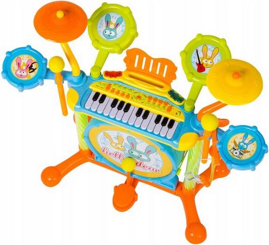 Canhui Toys Multistore Plastová bicí sada s klavírem + židlička - obrázek 2