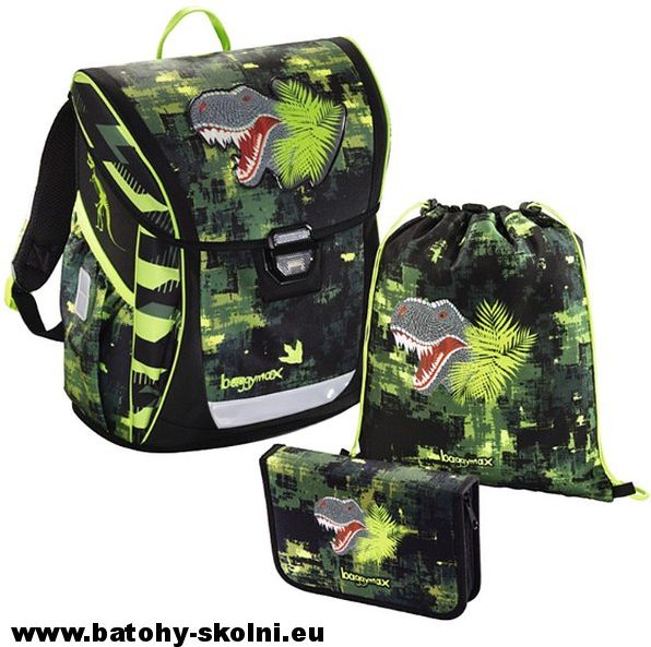 Školní aktovka 3 dílný set Dino Baggymax Fabby - Doprava Zdarma - obrázek 1