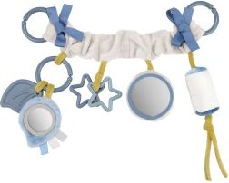 Canpol Babies Závěsná plyšová hračka s rolničkou a zrcátkem Pastel Friends - modrá - obrázek 1