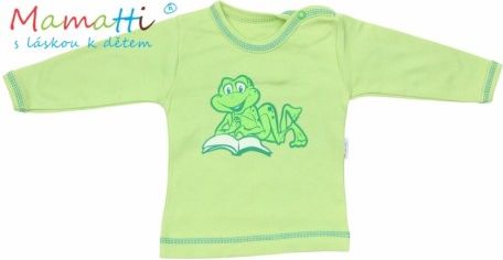 Tričko/košilka dlouhý rukáv Mamatti - FROG - zelené - obrázek 1