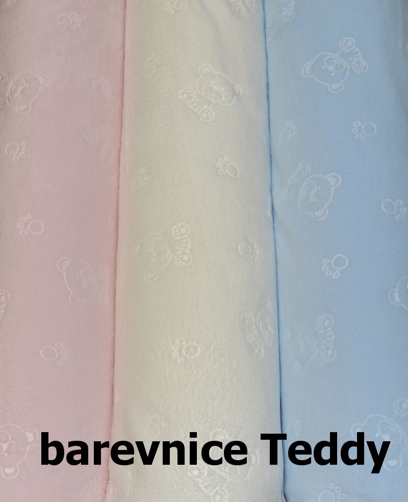 Dětská zimní deka do kočárku Dětský svět Teddy krémová dvojitá - obrázek 3