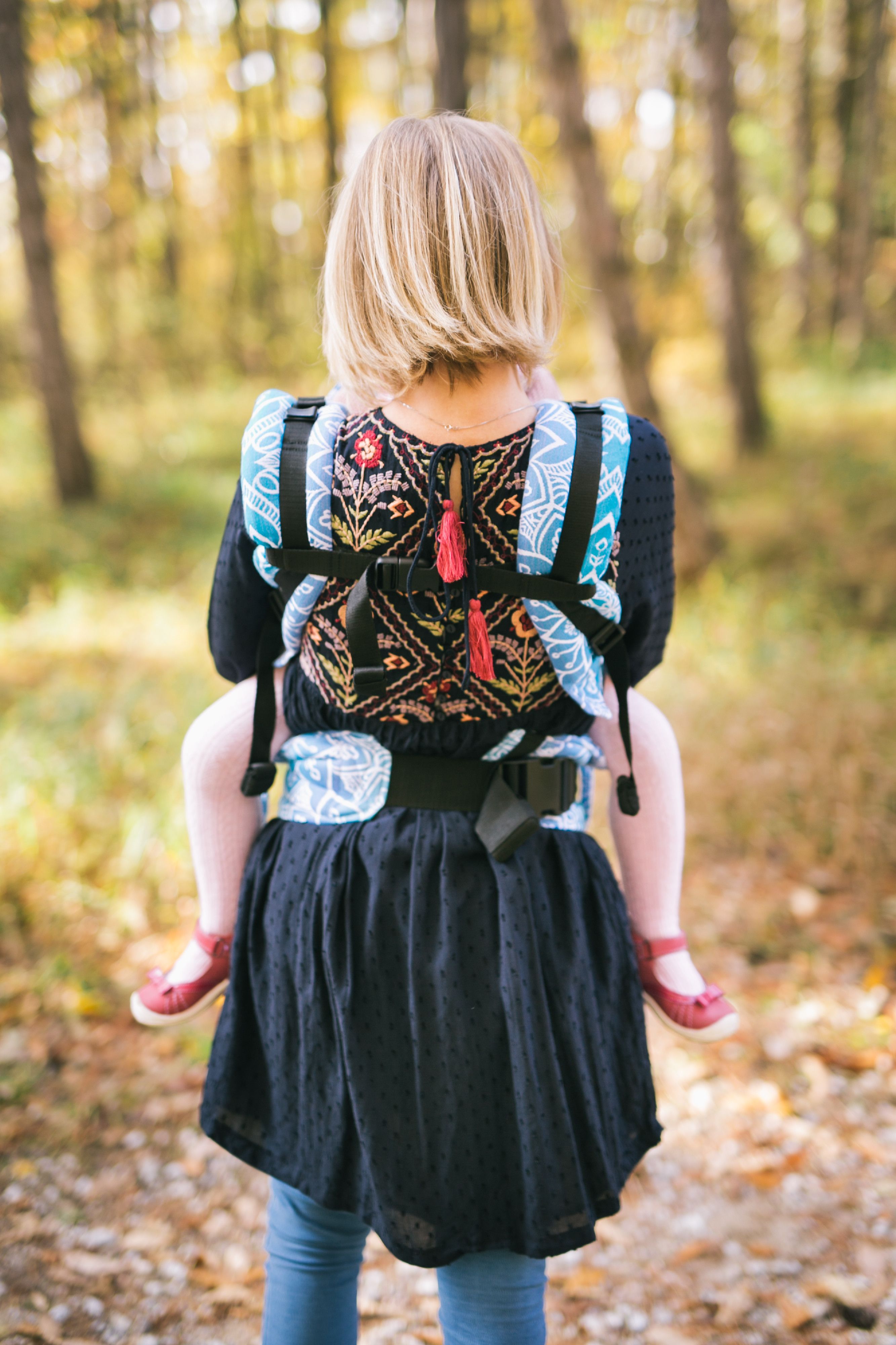 Be Lenka Nosítko Lenka Toddler Mandala - modrá Ramenní popruhy: Klasické bez možnosti kríženia - obrázek 4