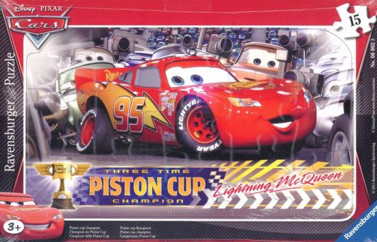 RAVENSBURGER Puzzle Auta: Piston Cup 15 dílků - obrázek 1