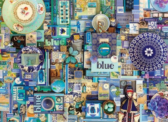 COBBLE HILL Puzzle Barvy duhy: Modrá 1000 dílků - obrázek 1