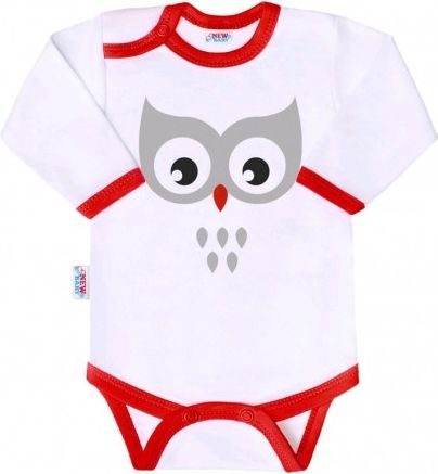 Body s potiskem New Baby Animals sova, Dle obrázku, 56 (0-3m) - obrázek 1