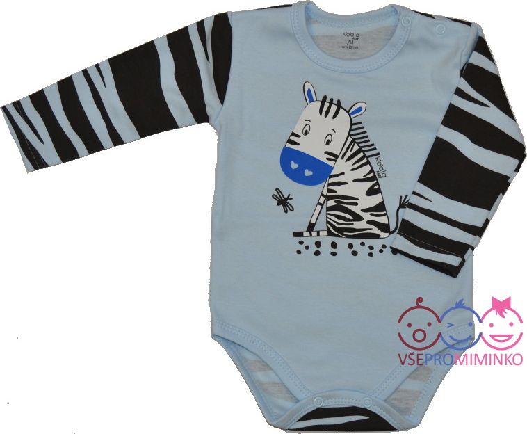 Dětské body Koala baby zebra velikost 74 modré - obrázek 1