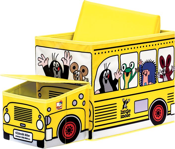 BINO Krtek krabice na hračky – autobus - obrázek 1