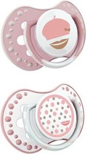 Lovi dudlíky Retro Baby, 6 - 18m, růžové - obrázek 1