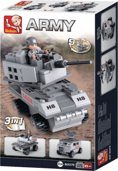 Sluban Army 9into1 M38-B0537B Obrněný vůz 3v1 - obrázek 2