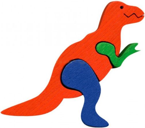 FAUNA Dřevěné puzzle T-Rex malý - obrázek 1