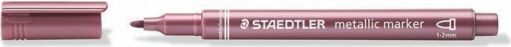 Dekorační popisovač, metalická červená, 1-2 mm, kuželový hrot, STAEDTLER - obrázek 1