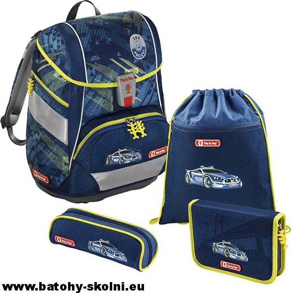 Školní aktovka-batoh Policie 2v1 4-dílný set Step by Step certifikát AGR - obrázek 1